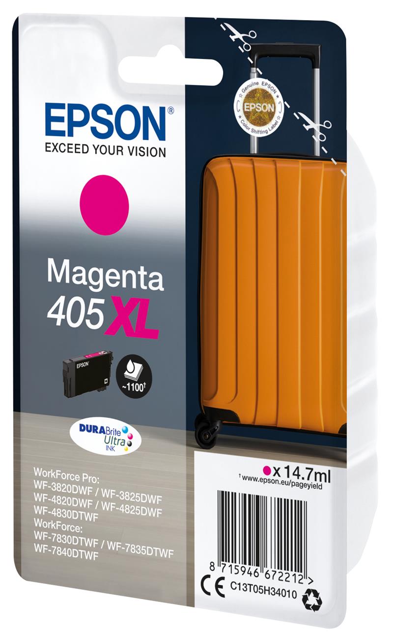 Epson Singlepack Magenta 405XL DURABrite Ultra Ink