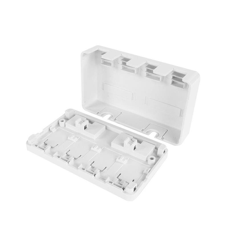 ACT Unloaded surface keystone mount box voor 4 keystone jacks