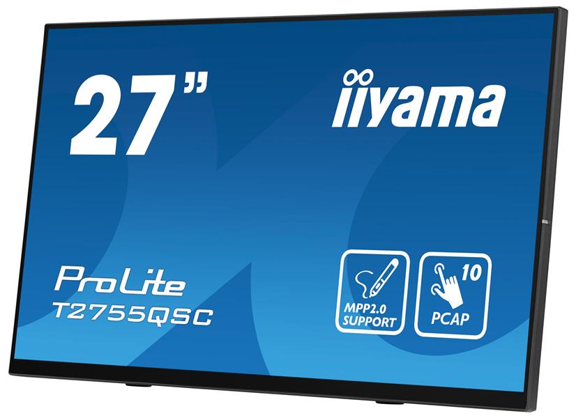 iiyama ProLite T2755QSC-B1 computer monitor 68,6 cm (27"") 2560 x 1440 Pixels Full HD LCD Touchscreen Zwart