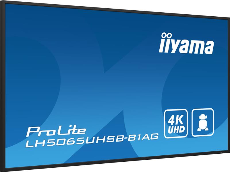 iiyama LH5065UHSB-B1AG beeldkrant Digitale signage flatscreen 125,7 cm (49.5"") LCD Wifi 800 cd/m² 4K Ultra HD Zwart Type processor Android 11 24/7