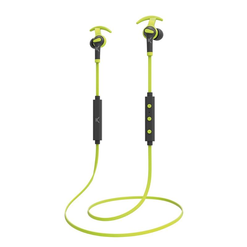 Ksix - Go  en Play Sport 3 Draadloze Koptelefoon met Microfoon - grijs groen