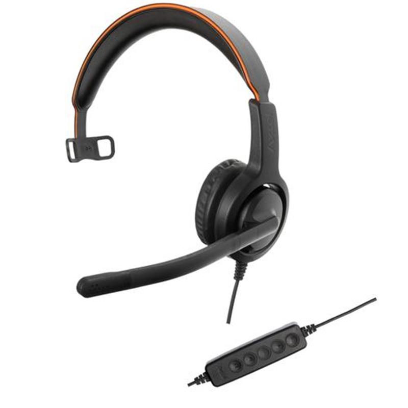 Axtel Voice UC40 mono NC Headset Hoofdband USB Type-A Zwart Oranje