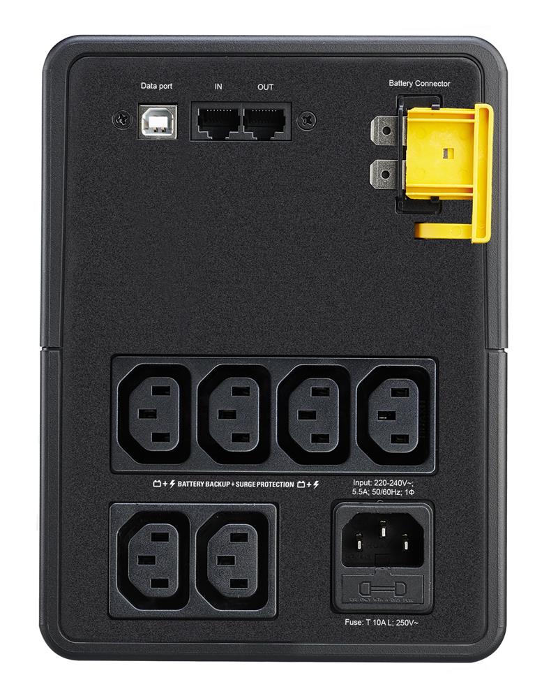 APC Back-UPS BX1200MI Noodstroomvoeding - 1200VA, 6x C13, USB