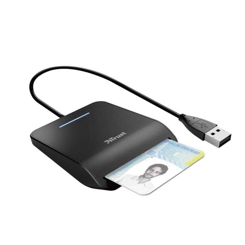 Trust Primo smart card reader Binnen CardBus+USB 2.0 Zwart