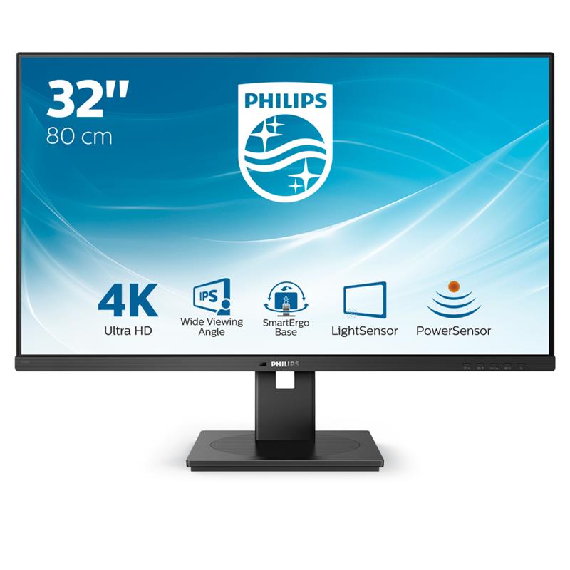 Philips B Line 328B1/00 LED display 80 cm (31.5"") 3840 x 2160 Pixels 4K Ultra HD Zwart