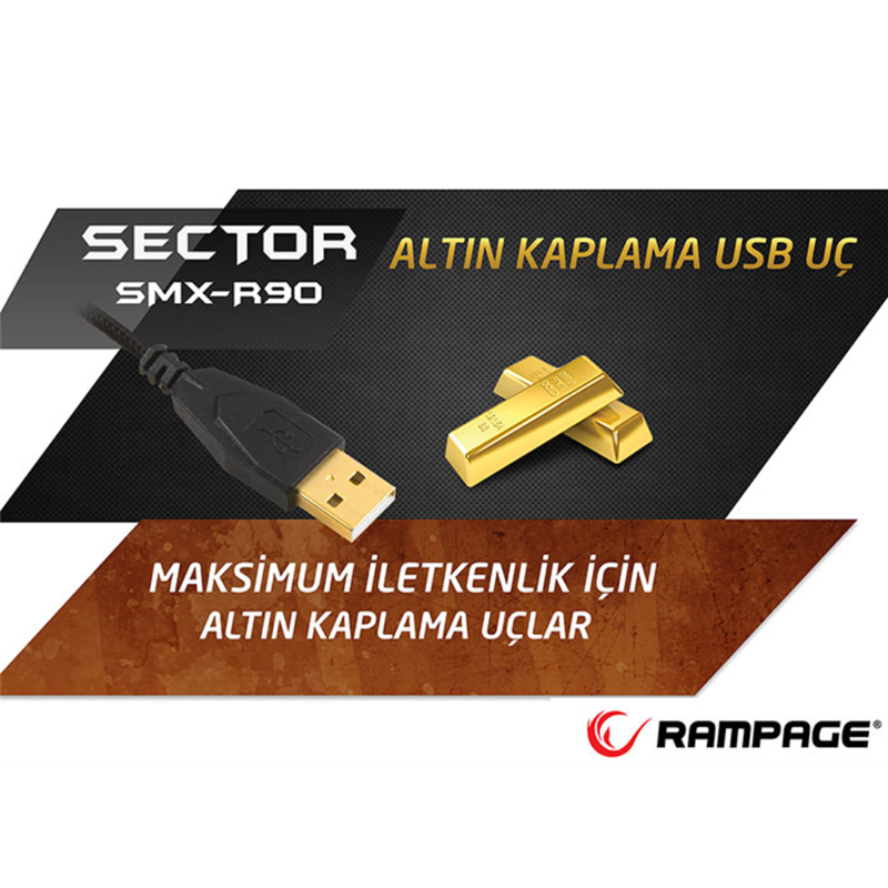 Rampage SMX-R90 Sector gaming muis - RGB -16.000 dpi