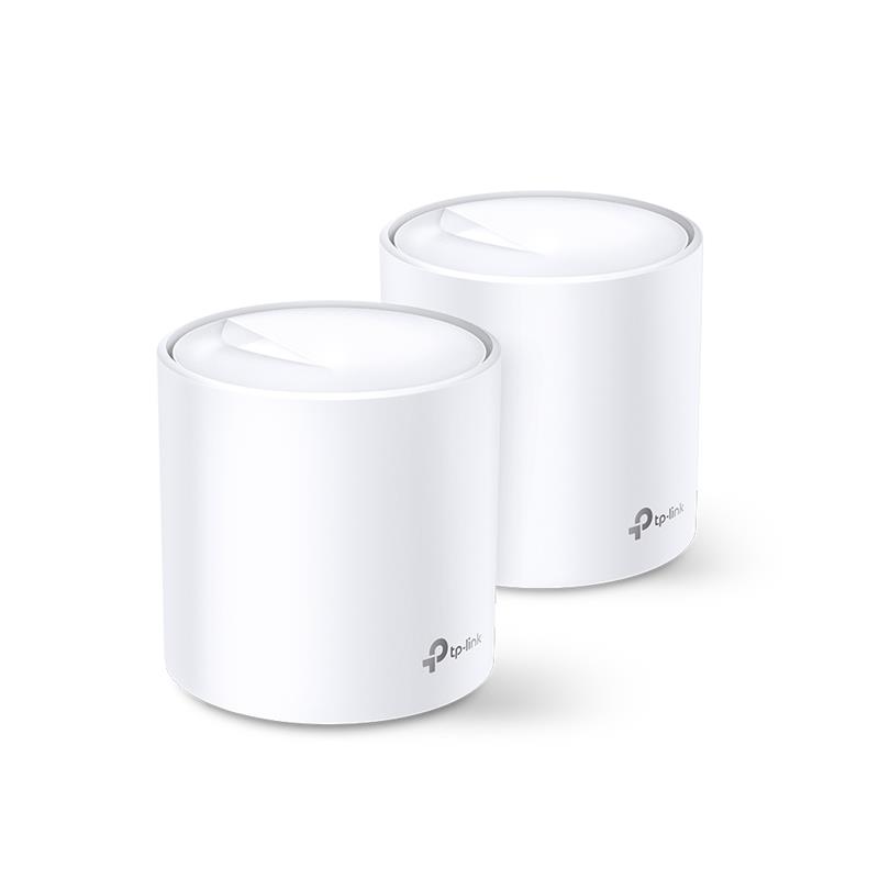 TP-LINK DECO X60(2-PACK) mesh-wifi-systeem Dual-band (2.4 GHz / 5 GHz) Wi-Fi 6 (802.11ax) Wit Intern
