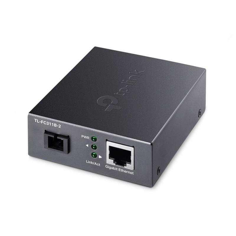 TP-Link TL-FC311B-2 netwerk media converter 1000 Mbit/s Single-mode Zwart