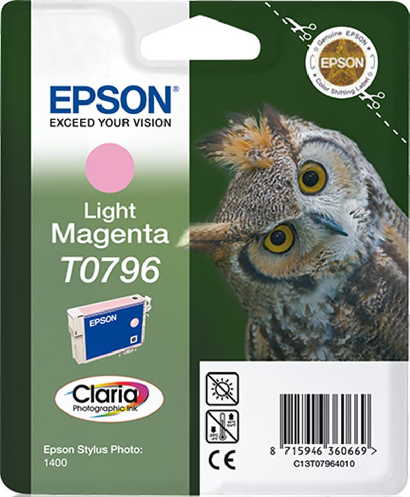 Epson Owl inktpatroon Light Magenta T0796 Claria Photographic Ink