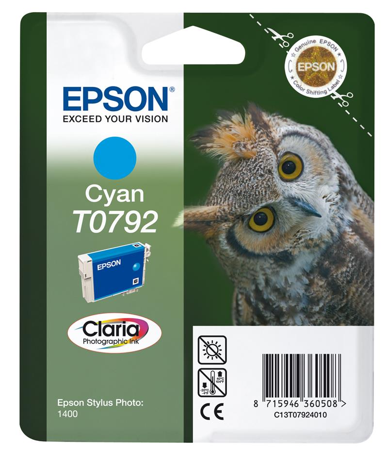 Epson Owl inktpatroon Cyan T0792 Claria Photographic Ink