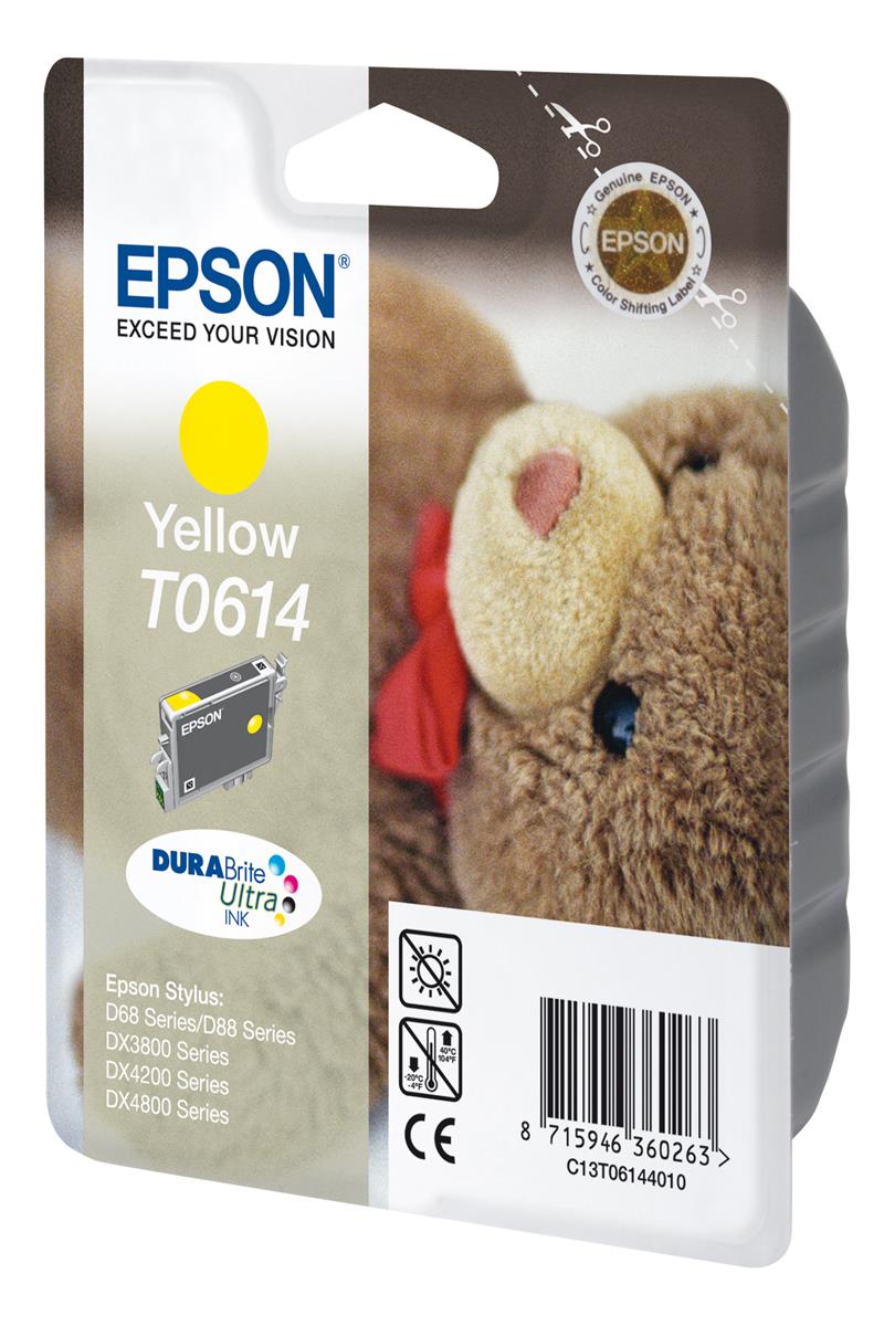 Epson Teddybear inktpatroon Yellow T0614 DURABrite Ultra Ink