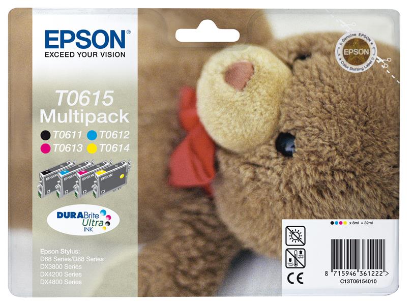 Epson Teddybear Multipack 4-kleur T0615 DURABrite Ultra Ink