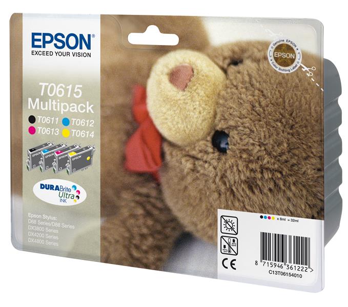 Epson Teddybear Multipack 4-kleur T0615 DURABrite Ultra Ink