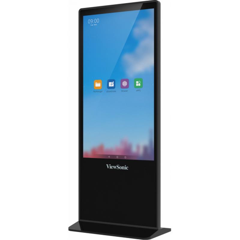 Viewsonic EP5542T beeldkrant Totem-ontwerp 139,7 cm (55"") LED 4K Ultra HD Zwart Touchscreen Android 8.0