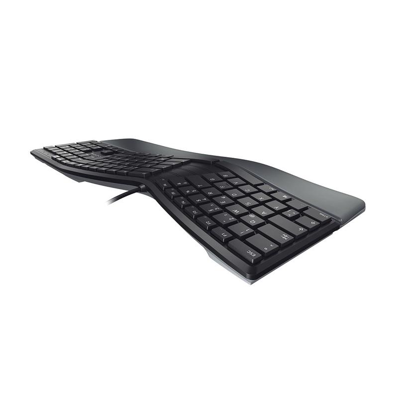 CHERRY KC 4500 ERGO toetsenbord USB AZERTY Belgisch Zwart