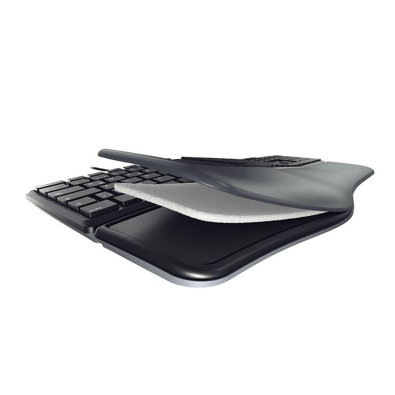 CHERRY KC 4500 ERGO toetsenbord USB AZERTY Belgisch Zwart