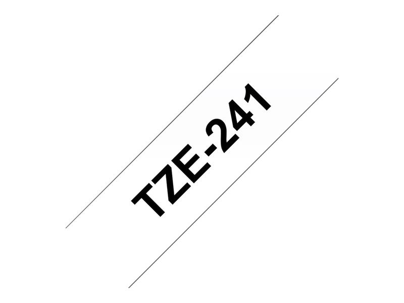 Brother TZe241 labelprinter-tape Zwart op wit TZe