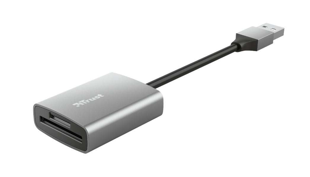 Trust Dalyx geheugenkaartlezer USB 3.2 Gen 1 (3.1 Gen 1) Aluminium