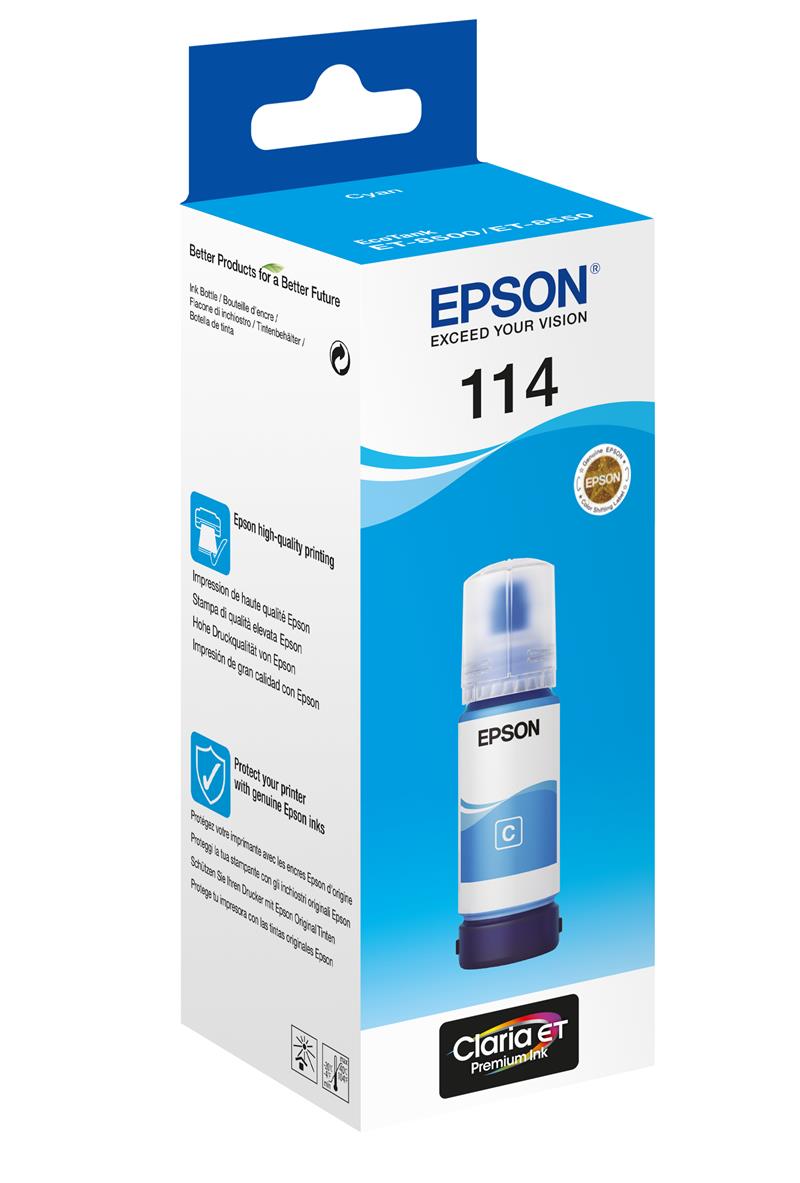 Epson 114 EcoTank Cyan ink bottle