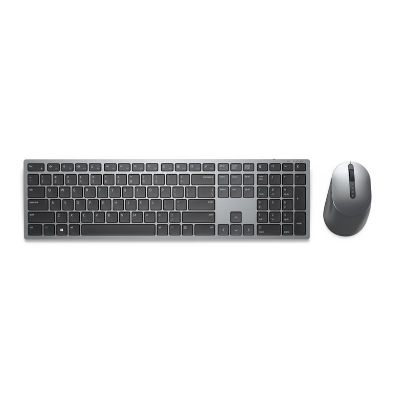 DELL KM7321W toetsenbord Inclusief muis RF-draadloos + Bluetooth QWERTZ Duits Grijs, Titanium