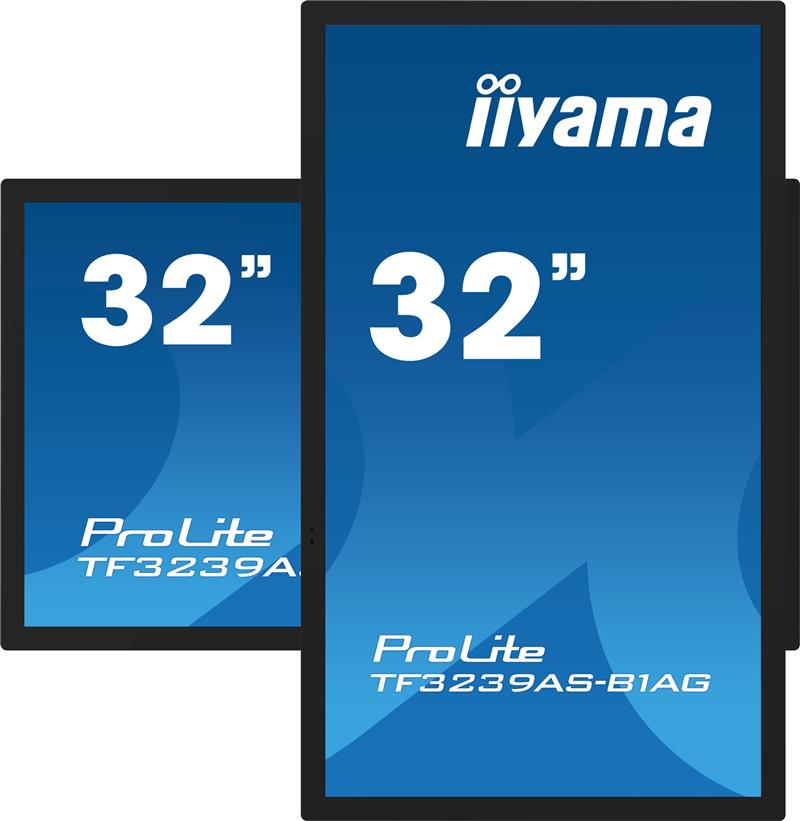 iiyama TF3239AS-B1AG beeldkrant Digitale signage flatscreen 80 cm (31.5"") LED 500 cd/m² 2.4K Ultra HD Zwart Touchscreen Type processor Android 24/7