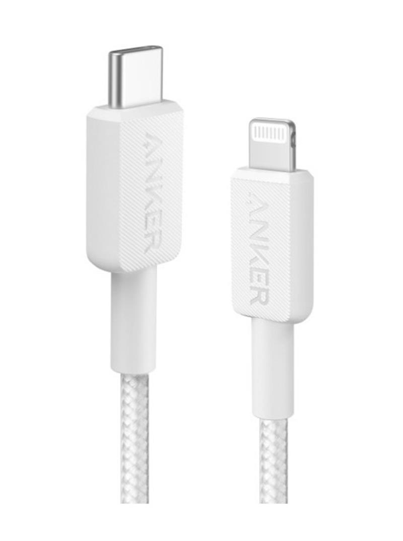 322 USB-C to LGT Cable Nylon 0 9M White
