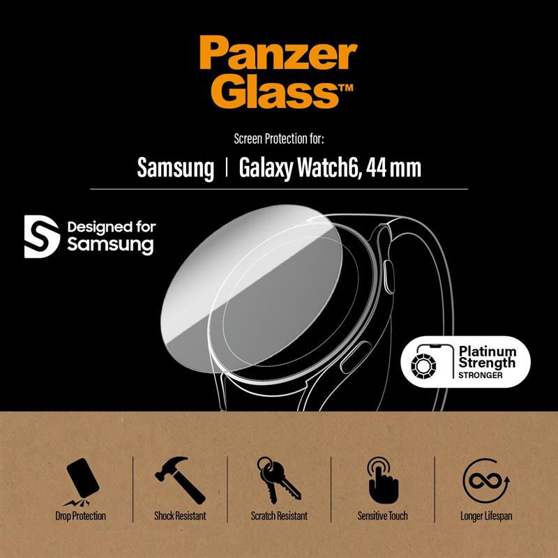 PanzerGlass Samsung Galaxy Watch 6 Classic 47mm Transparant Gehard glas, Polyethyleentereftalaat (PET)