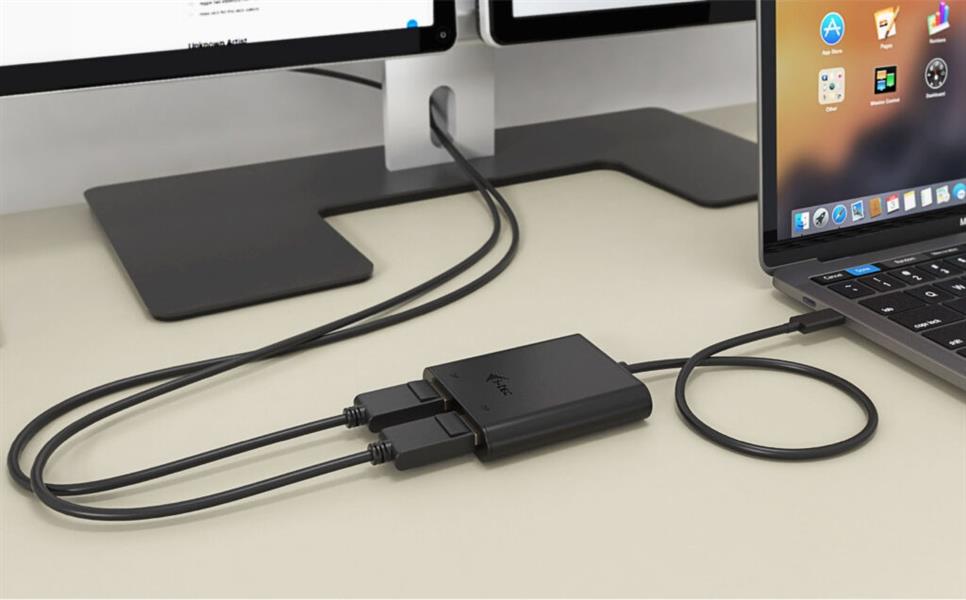 i-tec USB-C Dual 4K/60Hz (single 8K/30Hz) DP Video Adapter