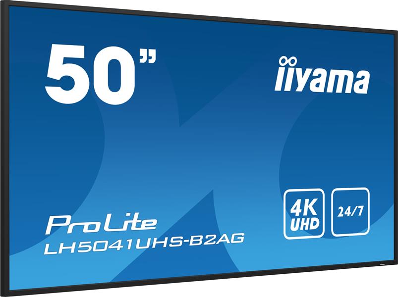 iiyama LH5041UHS-B2AG beeldkrant Digitale signage flatscreen 127 cm (50"") LCD 500 cd/m² 4K Ultra HD Zwart 24/7