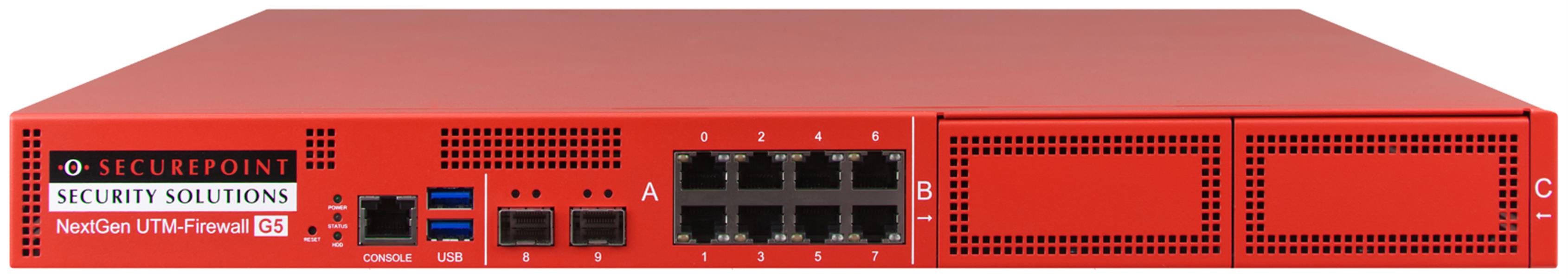 Securepoint RC1000R G5 (Rev. 1) firewall (hardware) 1U 30000 Mbit/s
