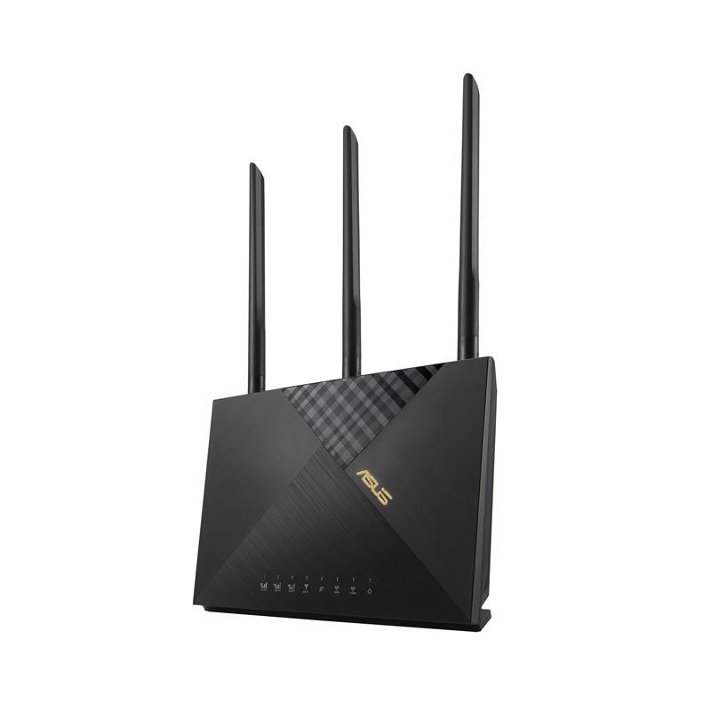 ASUS 4G-AX56 draadloze router Gigabit Ethernet Dual-band (2.4 GHz / 5 GHz) 3G 5G Zwart