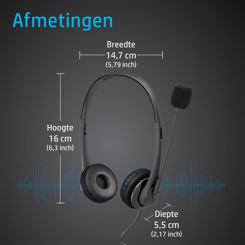 HP stereo-headset 3,5 mm G2