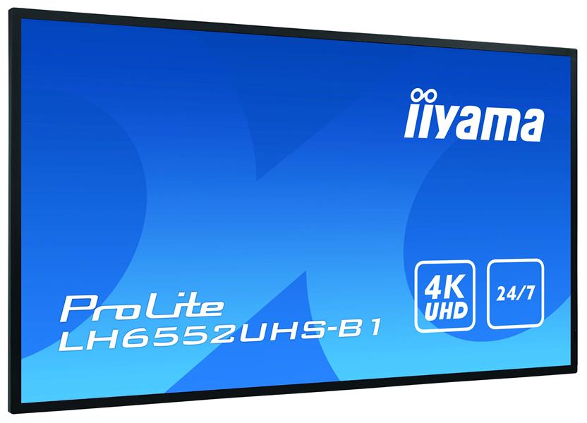 iiyama LH6552UHS-B1 beeldkrant Digitale signage flatscreen 163,8 cm (64.5"") IPS 4K Ultra HD Zwart Type processor Android 8.0