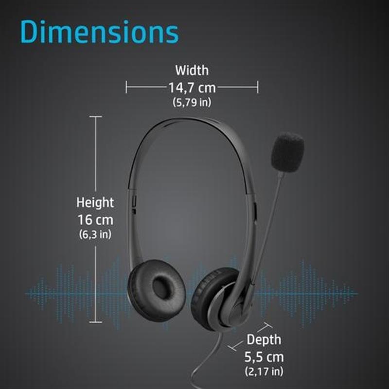 HP stereo-headset 3 5 mm G2