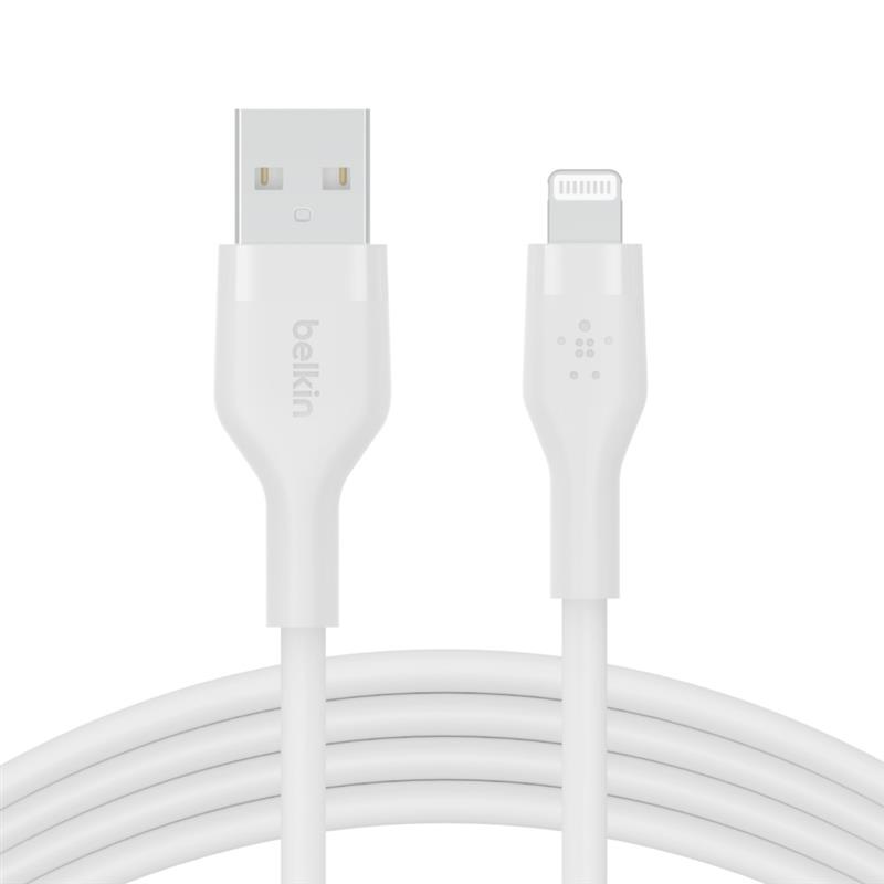 Belkin Cbl Scicone USB-A LTG 2M blc USB-kabel USB A USB C/Lightning Wit