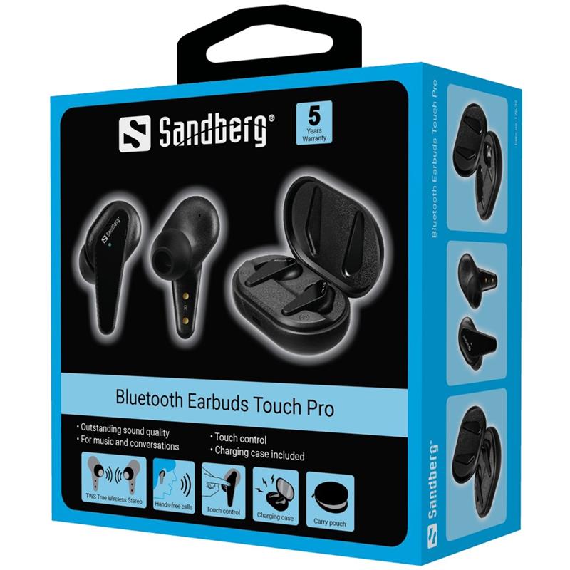 Sandberg 126-32 hoofdtelefoon/headset Draadloos In-ear Oproepen/muziek Bluetooth Zwart