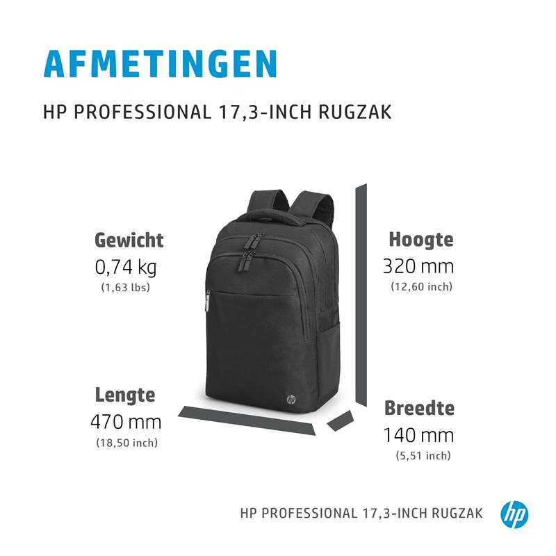 HP Professional 17,3-inch rugzak