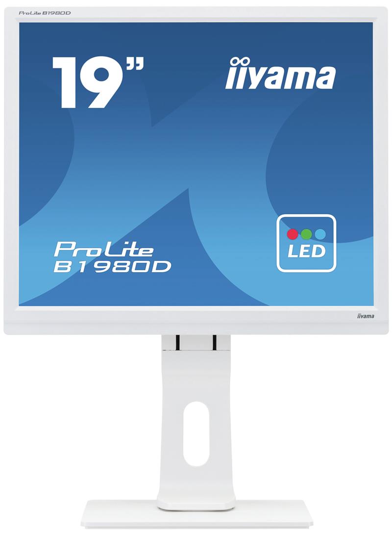 iiyama ProLite B1980D-W1 LED display 48,3 cm (19"") 1280 x 1024 Pixels SXGA Wit