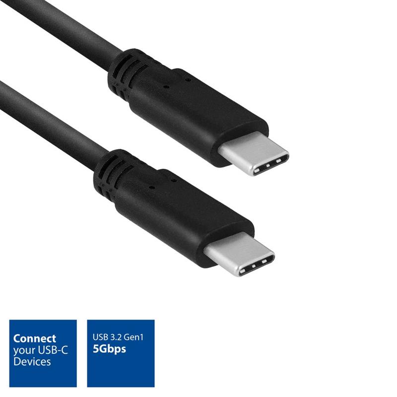 ACT AC7360 USB-kabel 2 m USB 3.2 Gen 1 (3.1 Gen 1) USB C Zwart