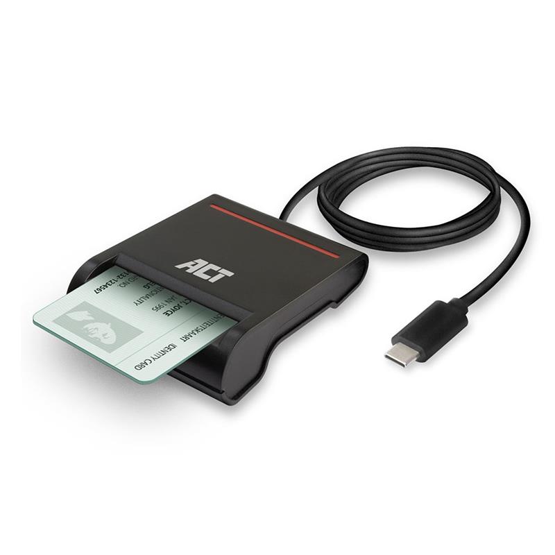 ACT AC6020 smart card reader Binnen USB USB 2.0 Zwart
