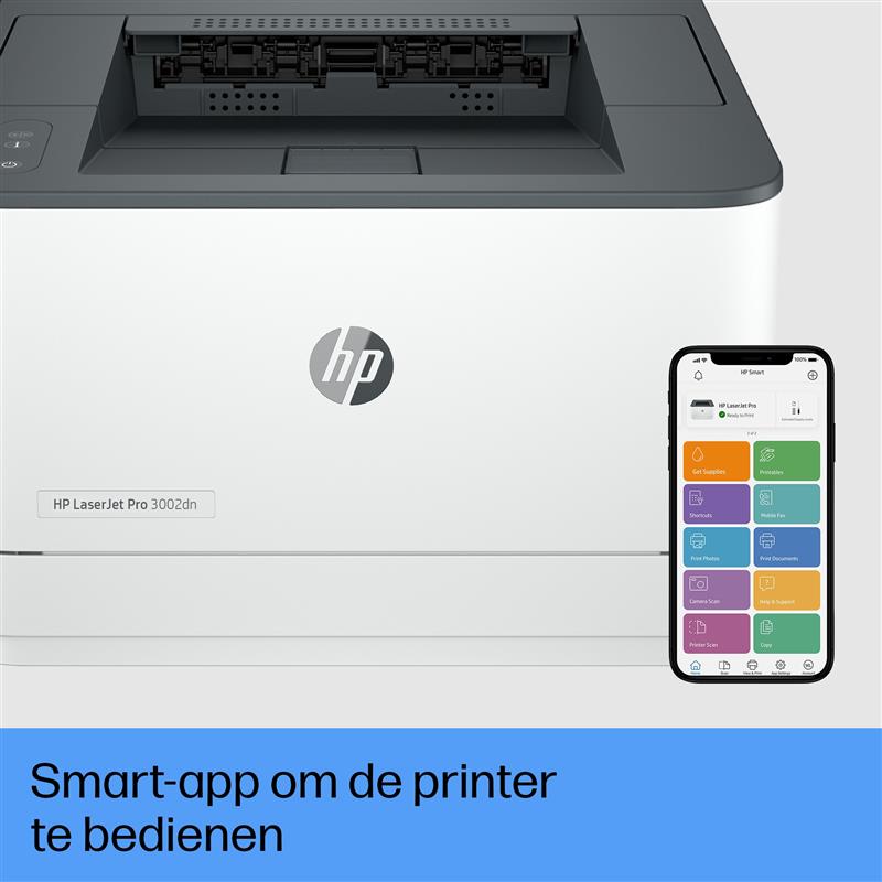 HP LaserJet Pro 3002dn printer, Zwart-wit, Printer voor Kleine en middelgrote ondernemingen, Print, Dubbelzijdig afdrukken