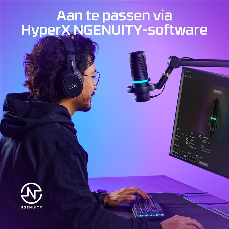 HyperX 4P5E2AA microfoon Zwart Microfoon voor spelcomputers