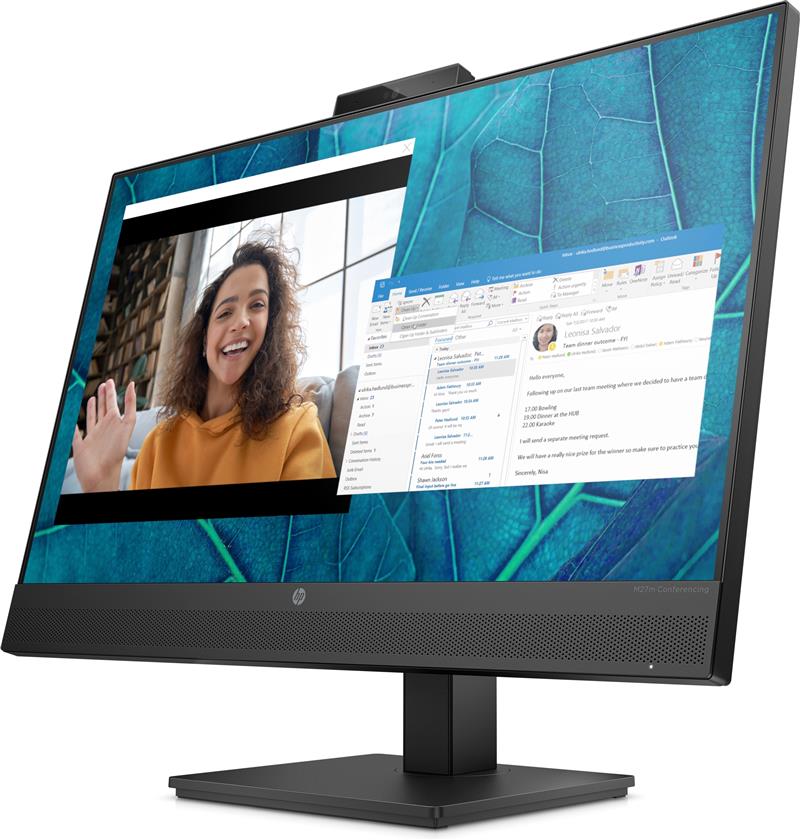 HP Elite Mini 600 G9 + M27m Conferencing Monitor Intel® Core™ i5 i5-13500T 16 GB DDR5-SDRAM 512 GB SSD Windows 11 Pro Mini PC Zwart