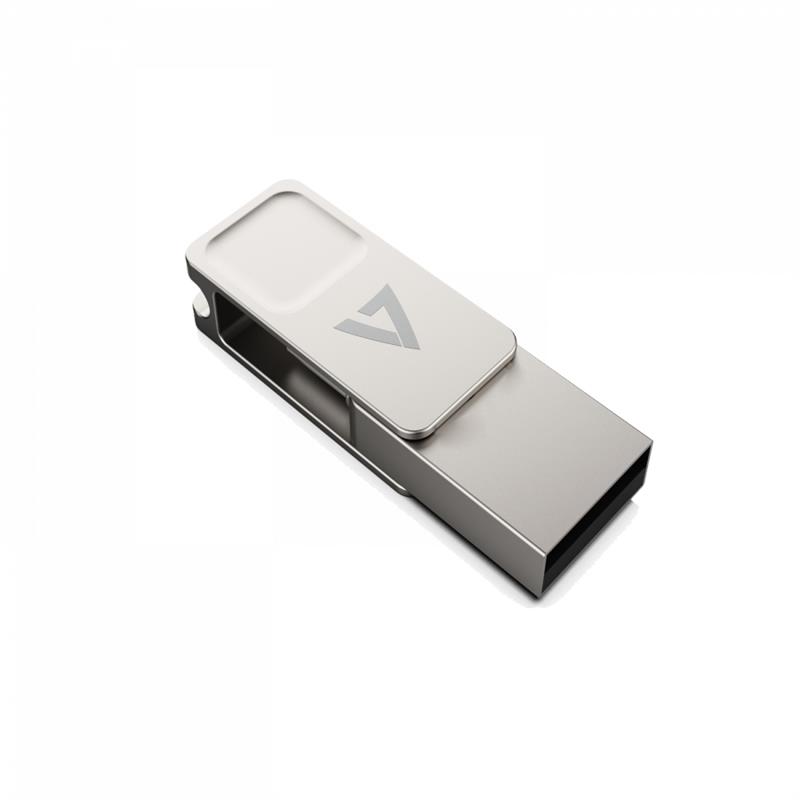 V7 VF3128GTC USB flash drive 128 GB USB Type-A / USB Type-C 3.2 Gen 1 (3.1 Gen 1) Zilver