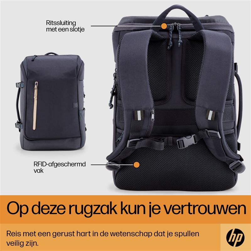 HP Travel 15,6 Iron Grey laptopbackpack, 25 liter