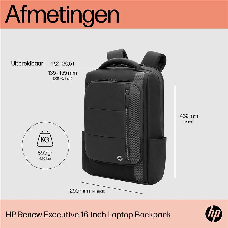HP Renew Executive 16 inch laptopbackpack