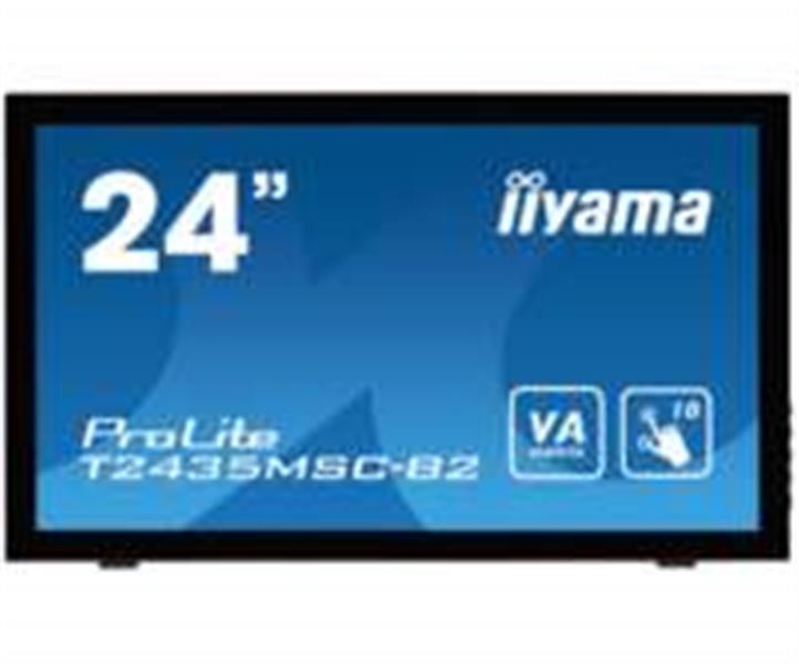 iiyama ProLite T2435MSC-B2 touch screen-monitor 59,9 cm (23.6"") 1920 x 1080 Pixels Zwart Multi-touch