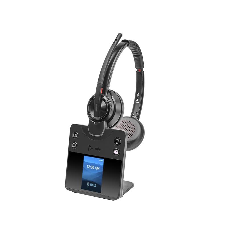 HP Poly Savi 8420 Headset Draadloos Hoofdband Kantoor/callcenter Bluetooth Zwart