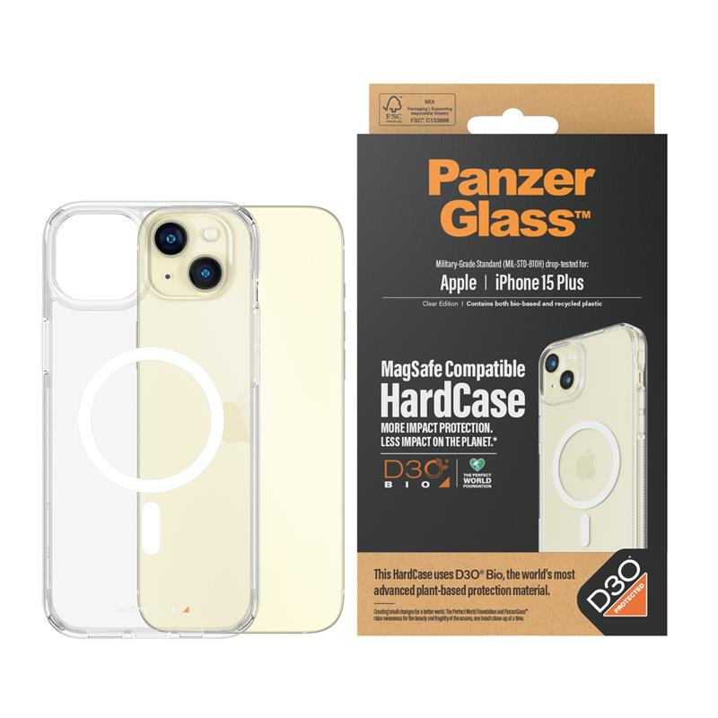 PanzerGlass HardCase with D30 MagSafe mobiele telefoon behuizingen Hoes Transparant