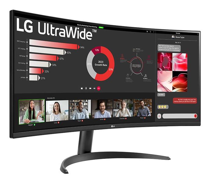 LG 34WR50QK-B computer monitor 86,4 cm (34"") 3440 x 1440 Pixels Wide Quad HD Zwart